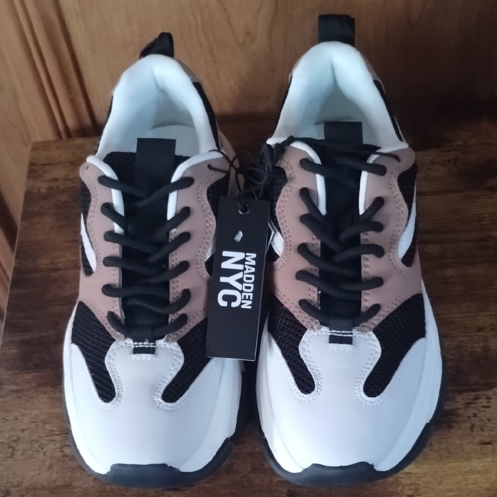 Madden NYC Black and White Sneakers